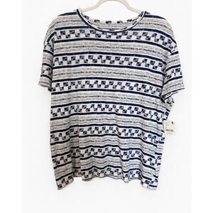 NWT Free People We The Free Halo Stripe Tee XSmall Navy Cotton Boho Coastal Chic